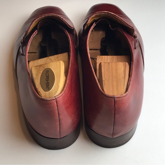Bally Switzerland Men's Harald Loafer Leather Burgundy Sz 10.5D Vtg - Picture 4 of 5